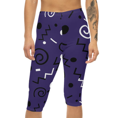 Purple Swirlverse  Women’s Capri Leggings