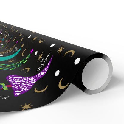 Purple Holiday Trees Wrapping Papers