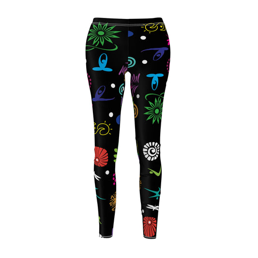 I Love Yoga Flower Leggings (AOP)