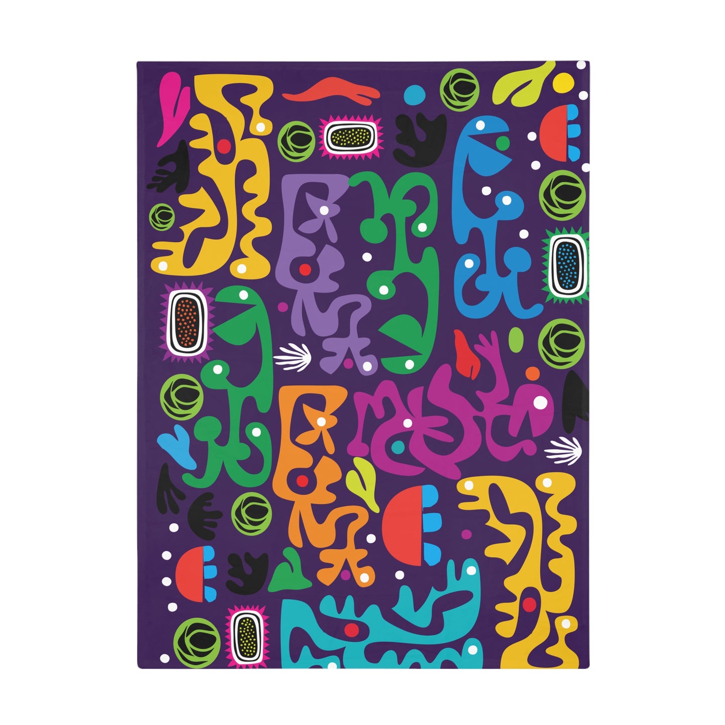 Pop Geometry Plush Fleece Blanket