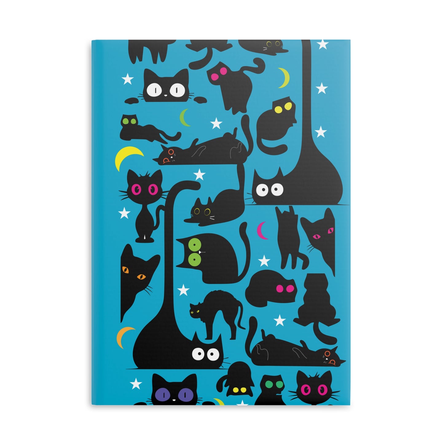Blue Wicked Whiskers Hardcover Notebook with Puffy Covers