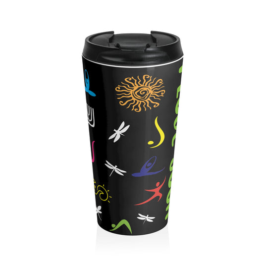 I Love Yoga Stainless Steel Travel Mug