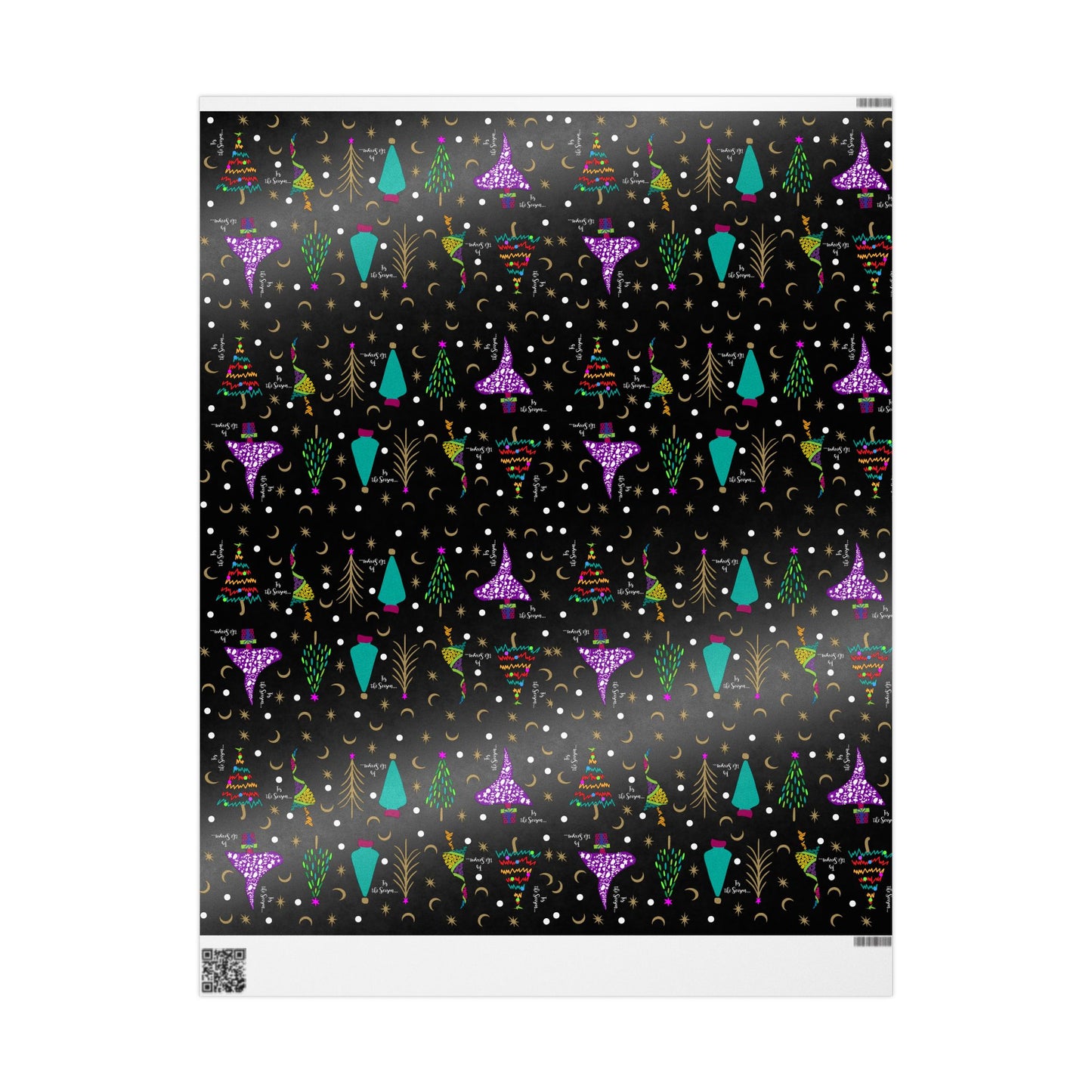 Purple Holiday Trees Wrapping Papers