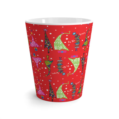 Many Trees Red  Latte Mug