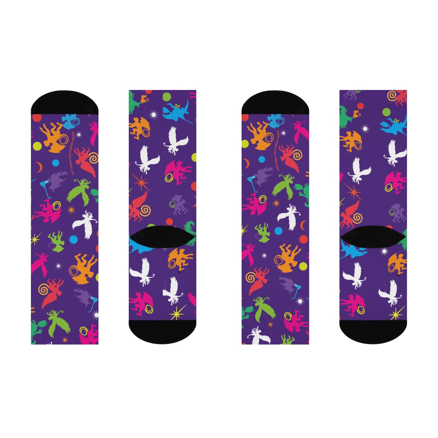 Purple Flying Monkey Socks Cushioned Crew Socks