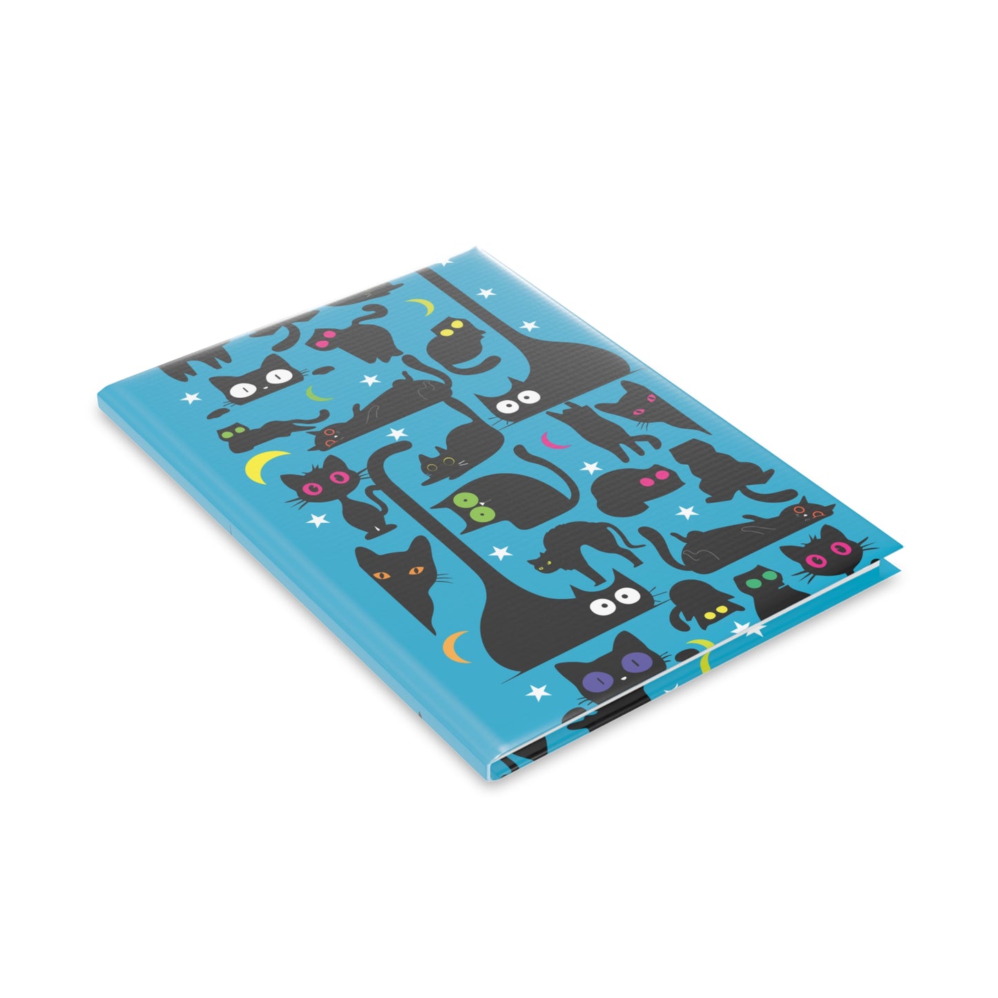 Blue Wicked Whiskers Hardcover Notebook with Puffy Covers