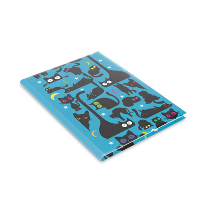 Blue Wicked Whiskers Hardcover Notebook with Puffy Covers