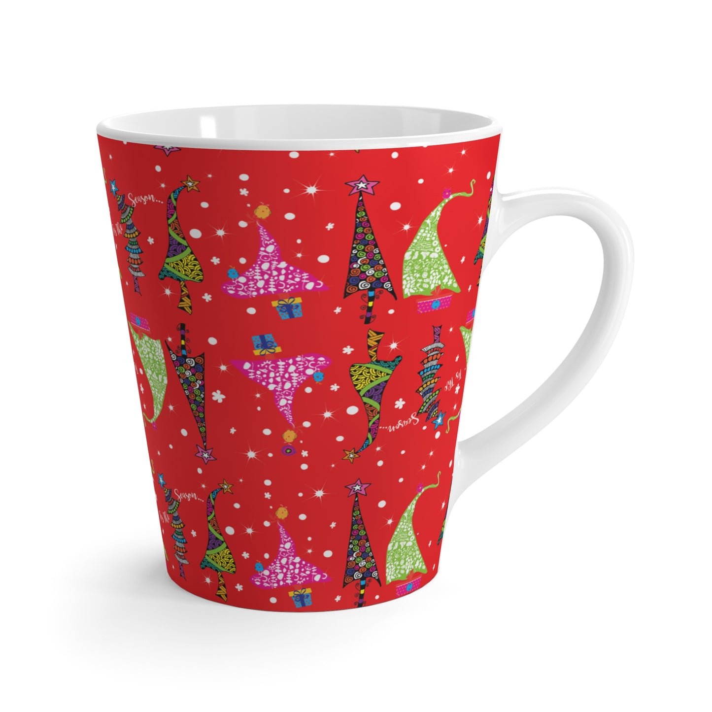 Many Trees Red  Latte Mug