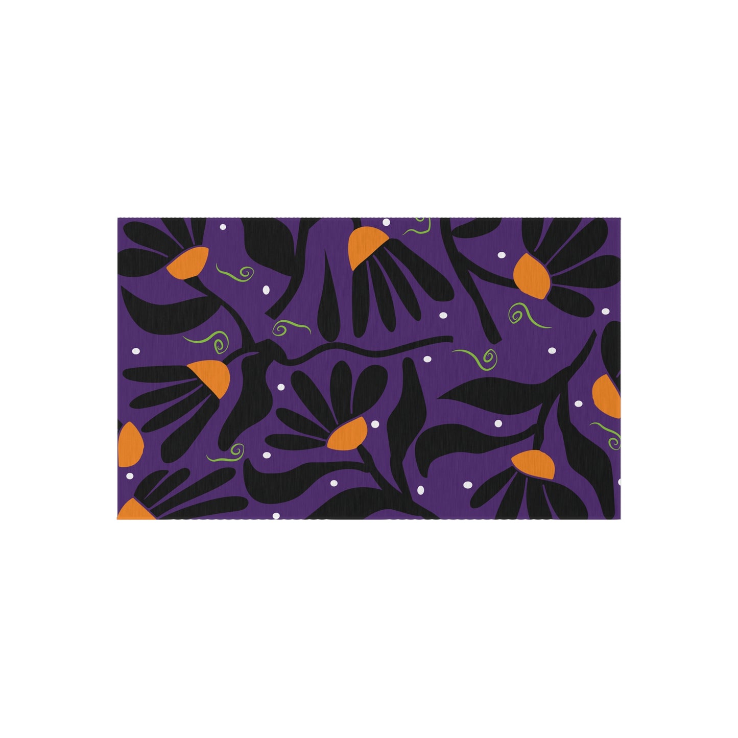 Orange Mod Flower Outdoor Rug