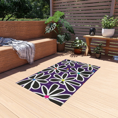Summer Flower Love Outdoor Rug