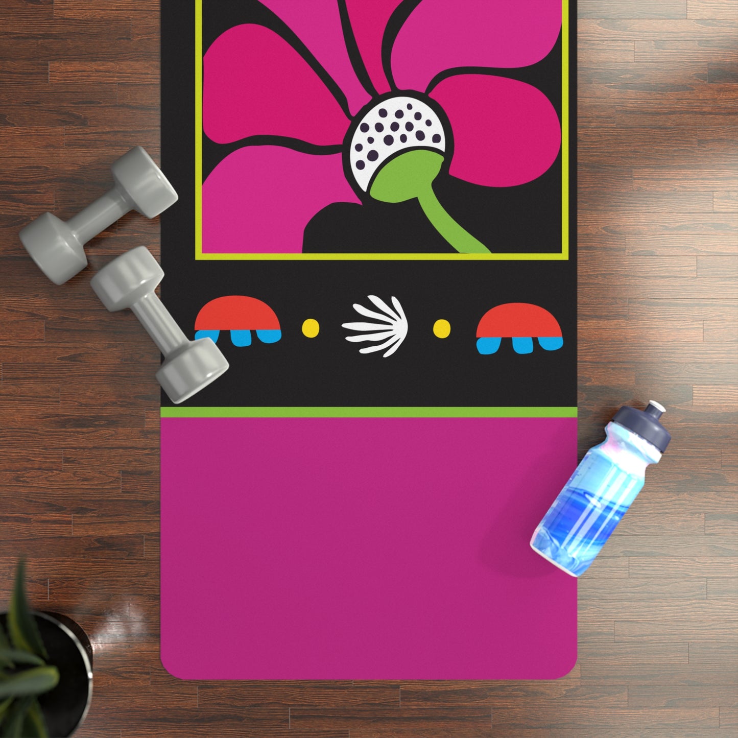 Bloom Noir  Rubber Yoga Mat