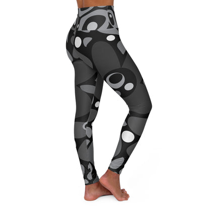 Midnight Mod Flower High Waisted Yoga Leggings