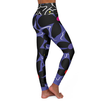 Royal Modflower High Waisted Yoga Leggings