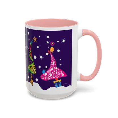 Holiday Trees Accent Coffee Mug (11, 15oz)