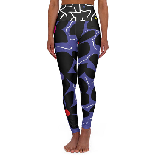 Royal Modflower High Waisted Yoga Leggings