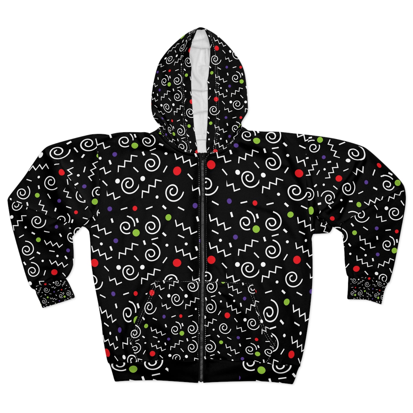 Color Scribbles Unisex Zip Hoodie