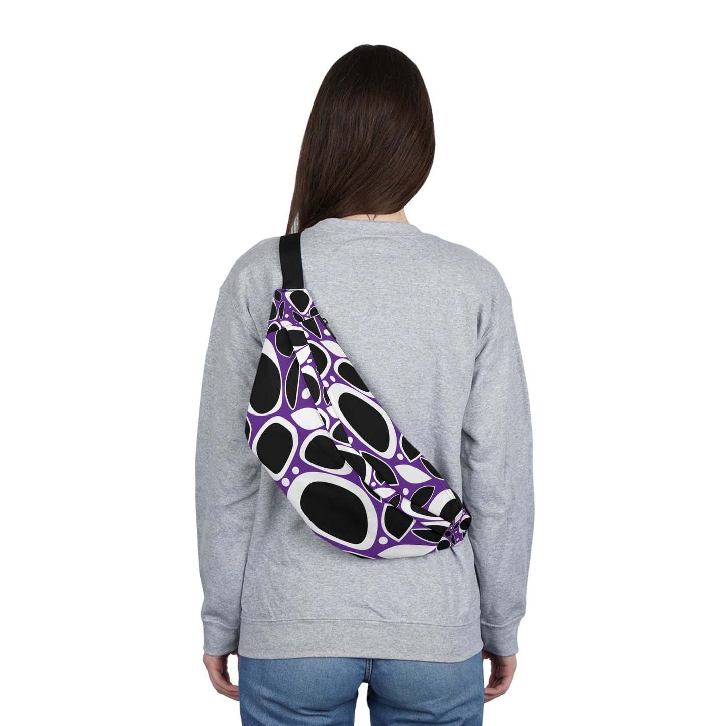 Purple Vivid Petal Large Fanny Pack