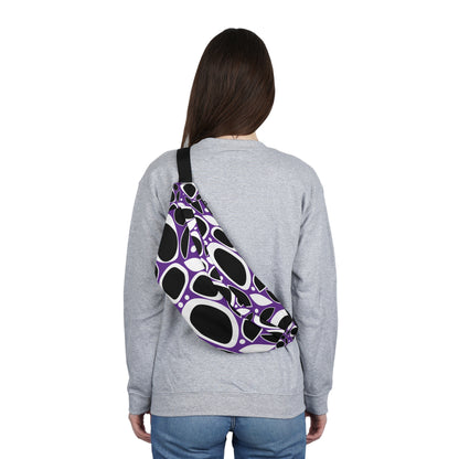 Purple Vivid Petal Large Fanny Pack