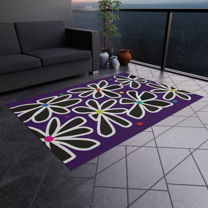 Summer Flower Love Outdoor Rug