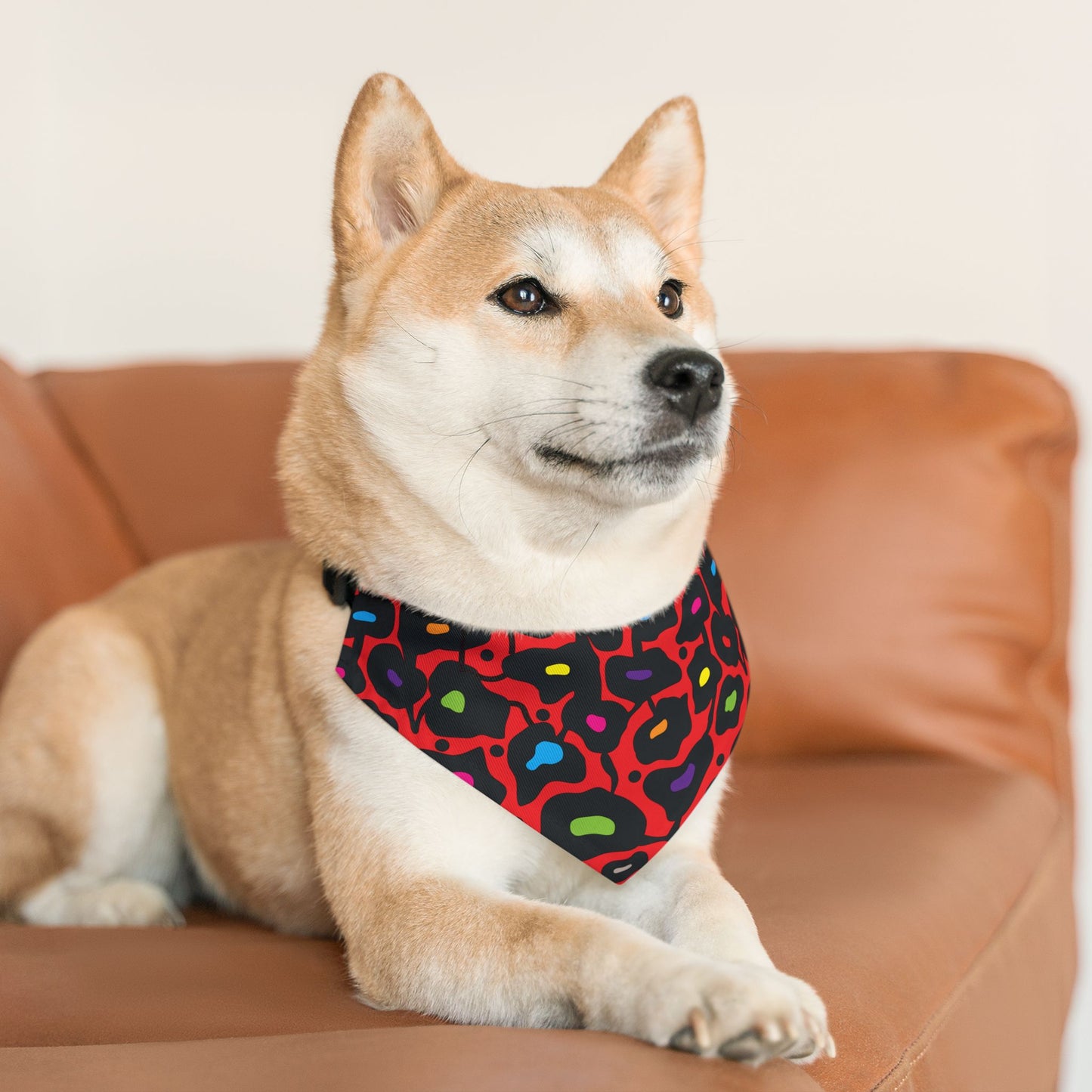 Orange Bold Botanica Pet Bandana Collar
