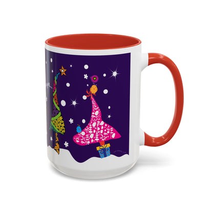 Holiday Trees Accent Coffee Mug (11, 15oz)