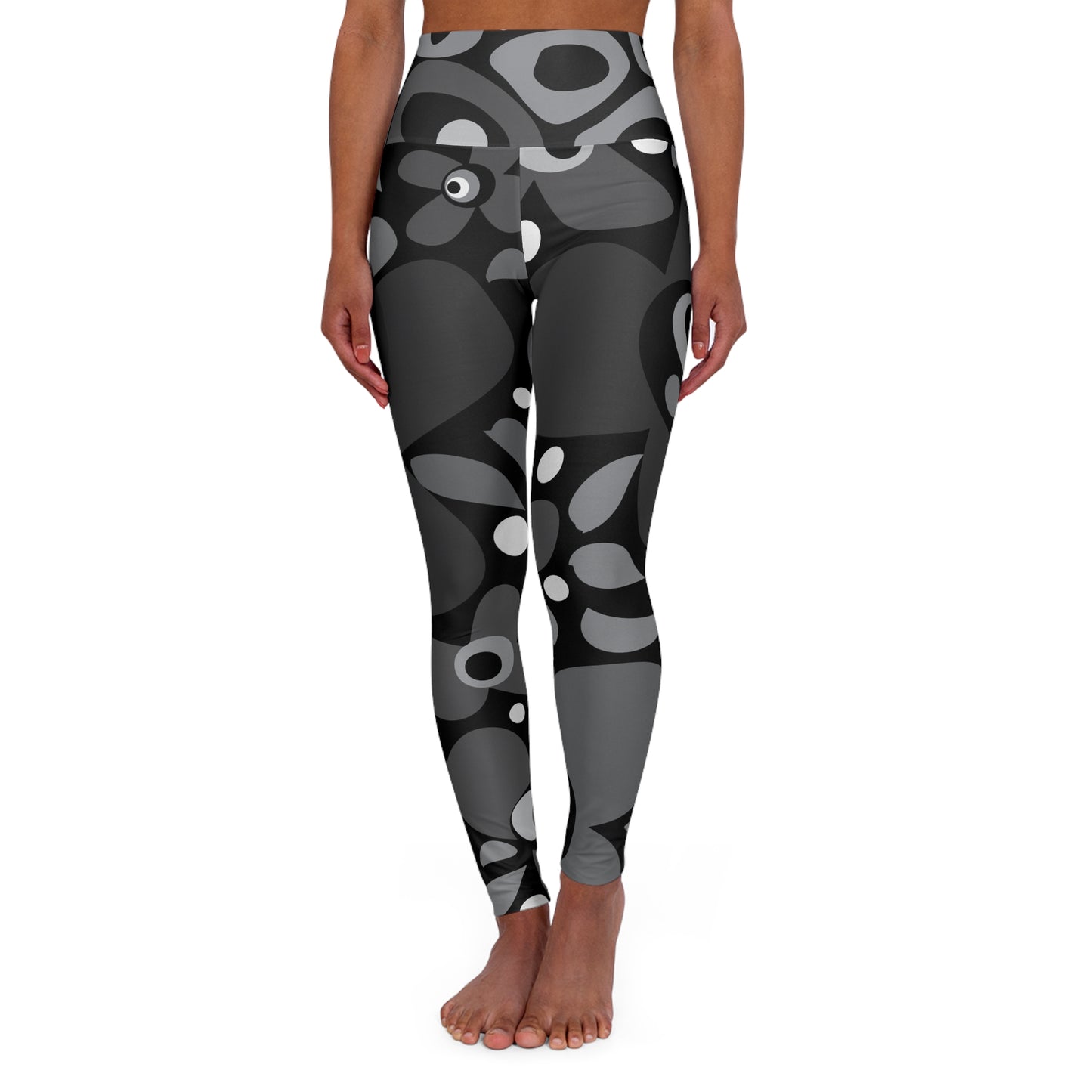 Midnight Mod Flower High Waisted Yoga Leggings