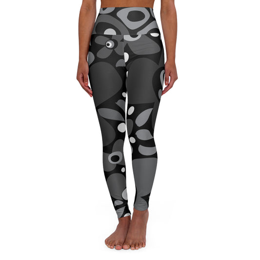 Midnight Mod Flower High Waisted Yoga Leggings