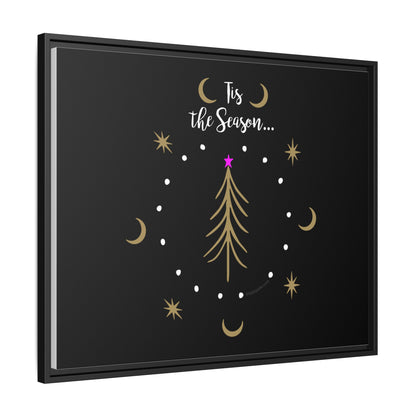 Tis the Season Gold tree Canvas
