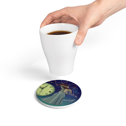 Hair is being pulled by the Stars Ceramic Coaster