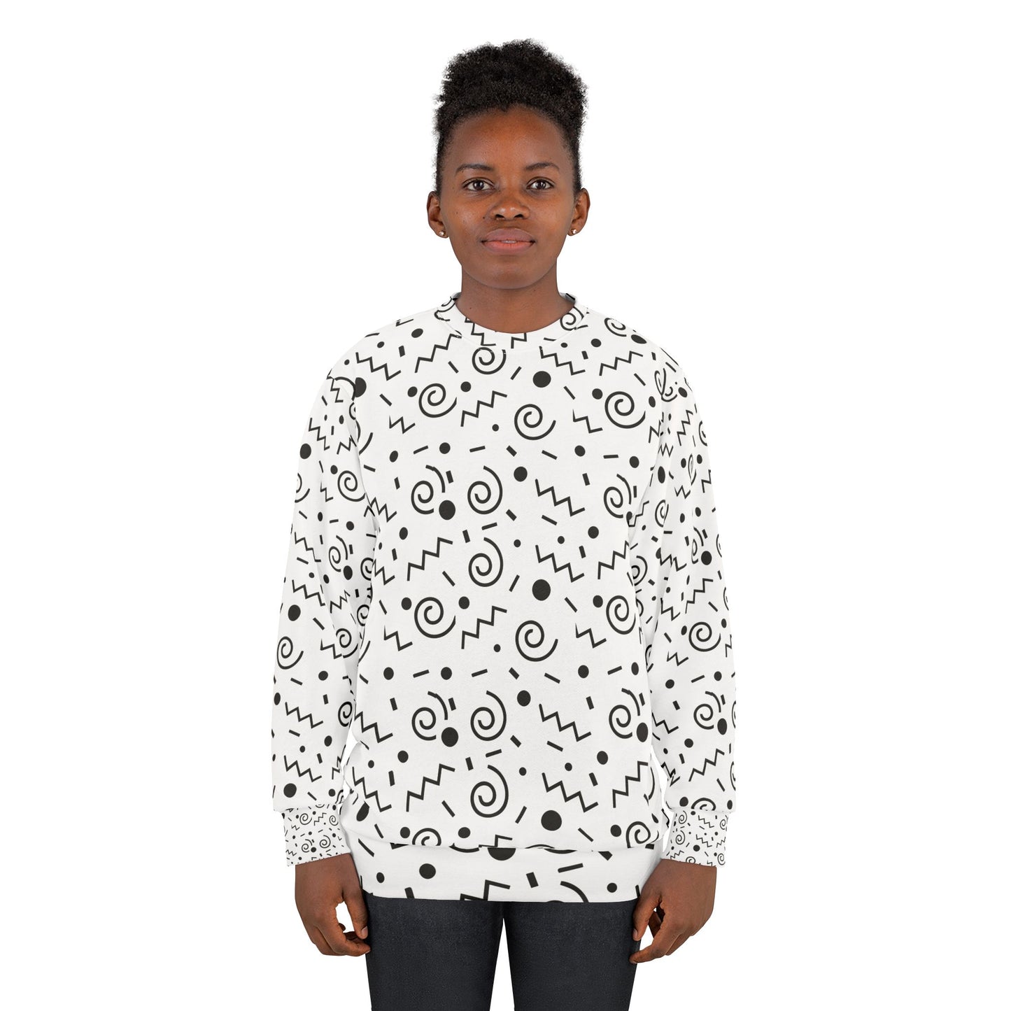 Black and White Unisex Sweatshirt