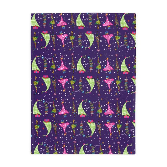 Holiday Trees  Plush Fleece Blanket