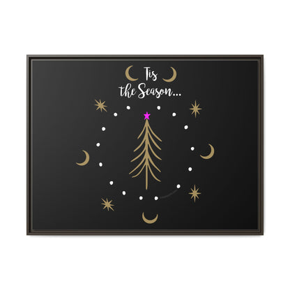 Tis the Season Gold tree Canvas