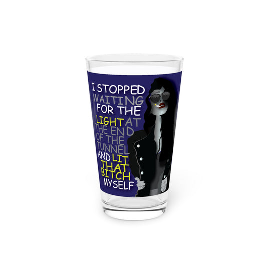 Light at the  End of Tunnel Pint Glass, 16oz