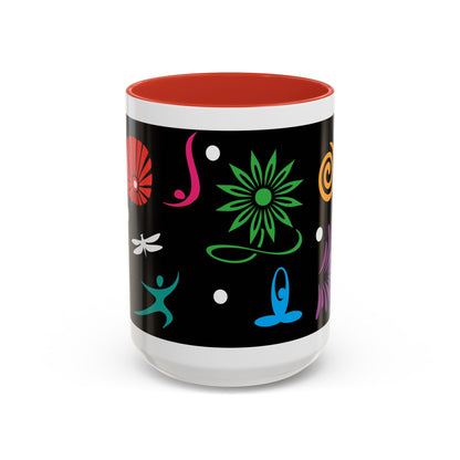 I Love Yoga Accent Coffee Mug (11, 15oz)
