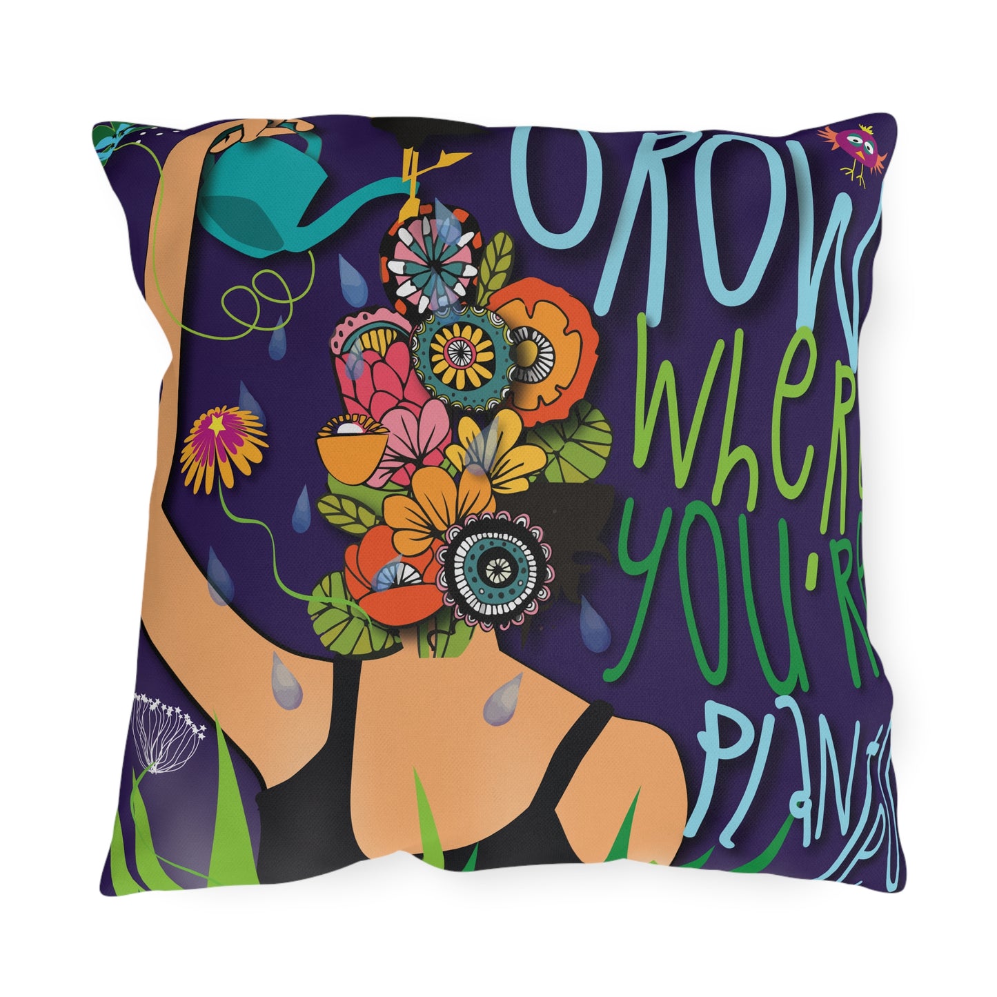 Grow Where You're Planted Outdoor Pillow