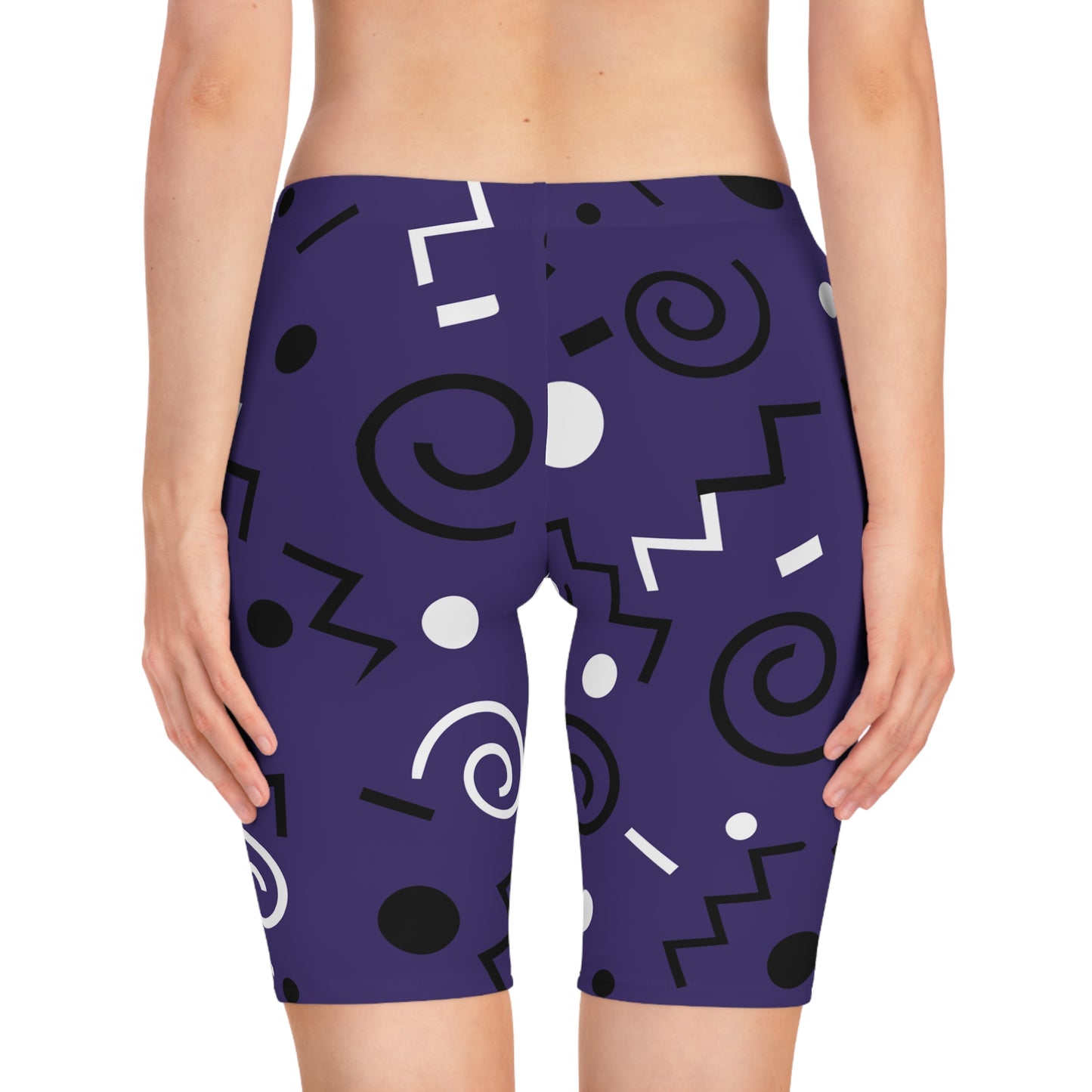 Purple Swirlverse Women's Bike Shorts