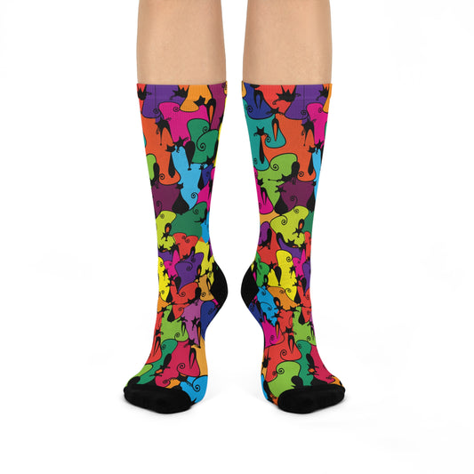Kitty Cat Cushioned Crew Socks