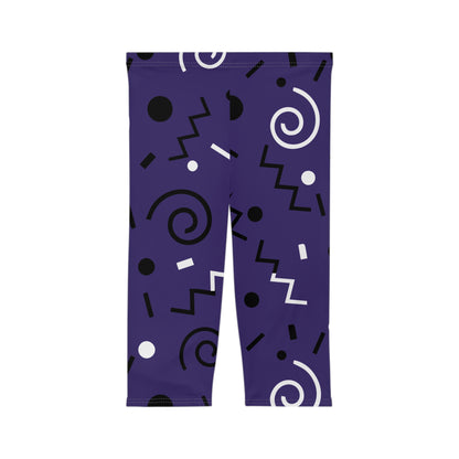 Purple Swirlverse  Women’s Capri Leggings