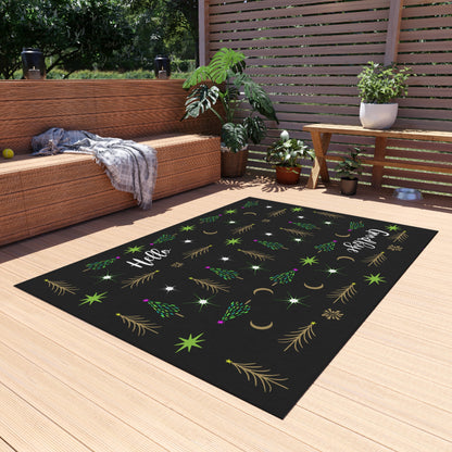 Many Trees  Holiday Tree Outdoor Rug