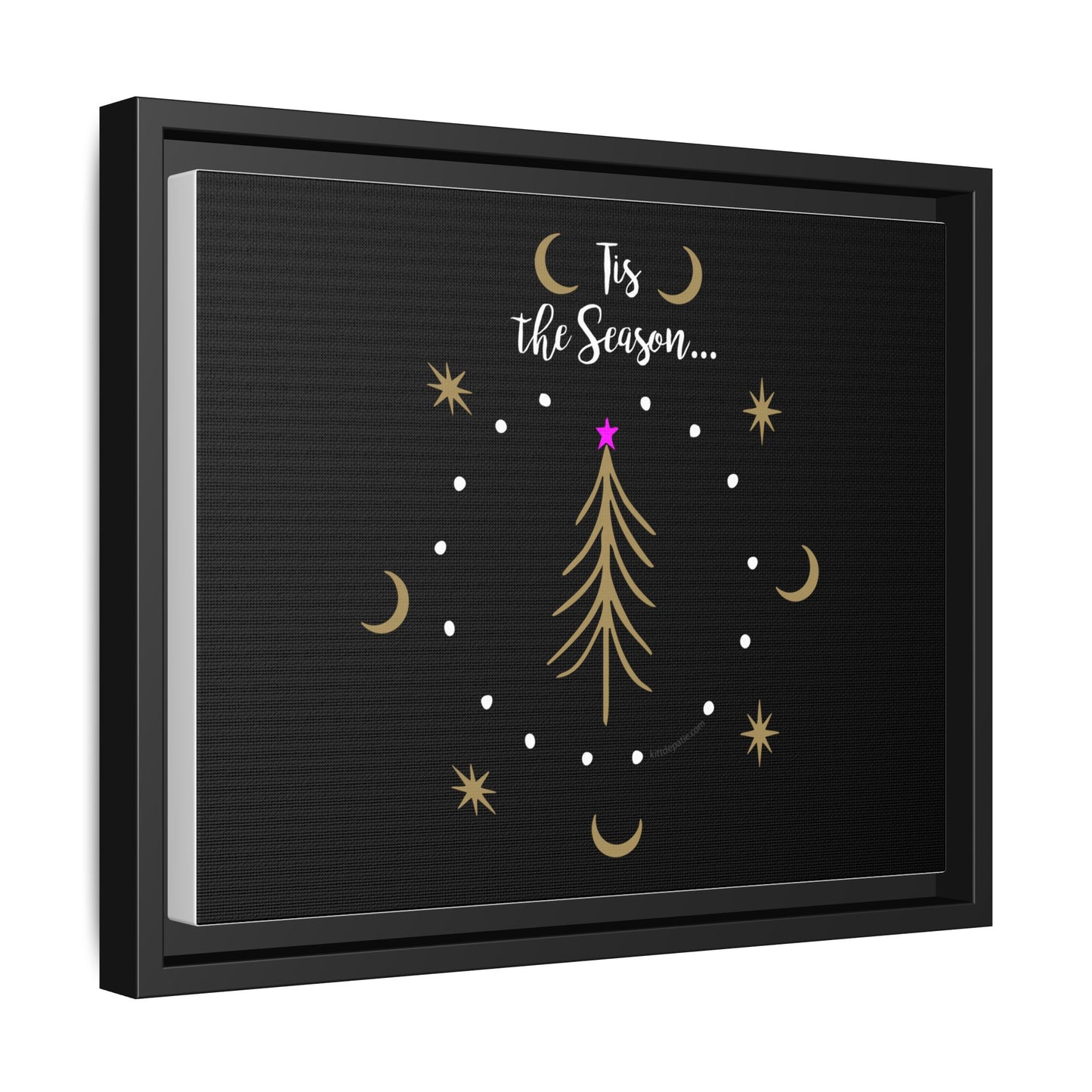 Tis the Season Gold tree Canvas