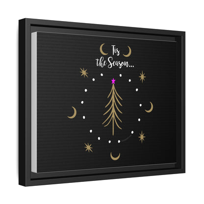 Tis the Season Gold tree Canvas