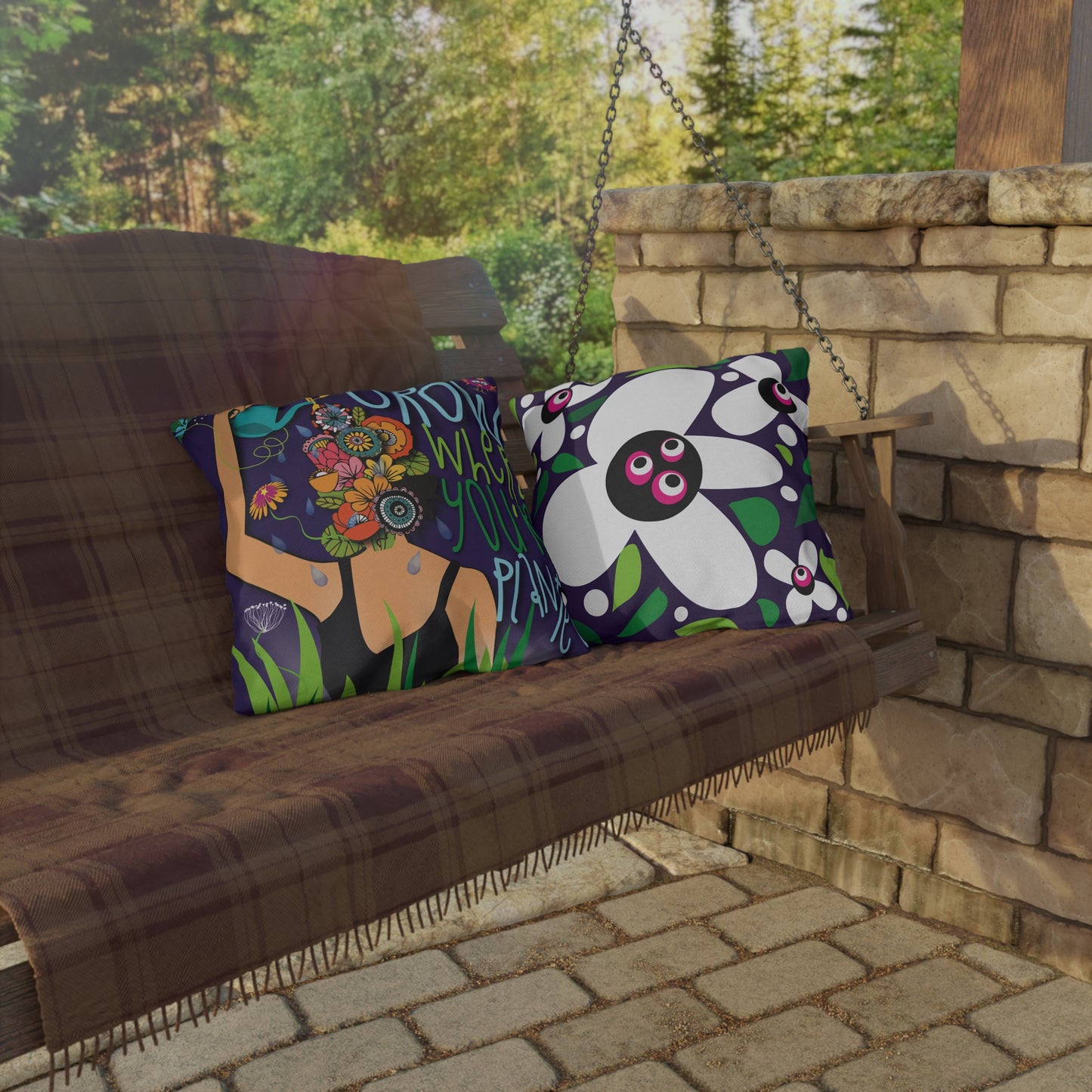 Grow Where You're Planted Outdoor Pillow