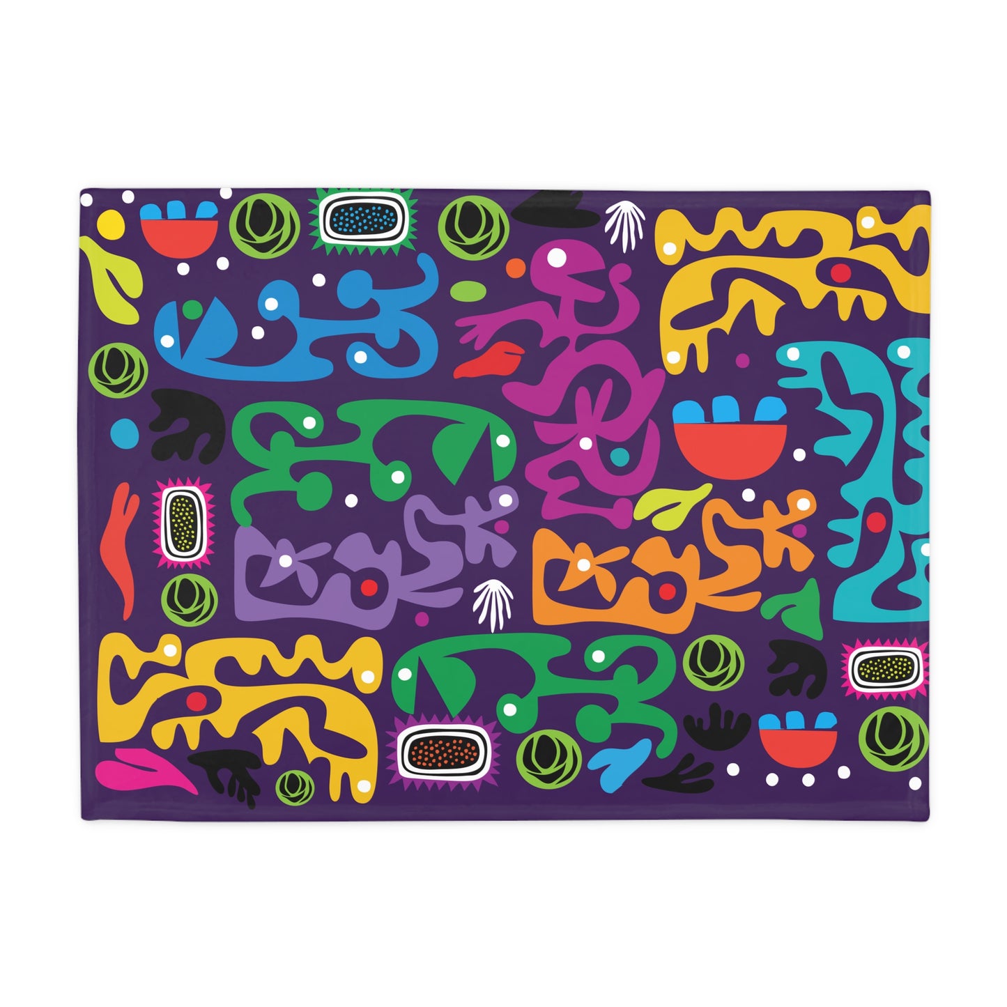 Pop Geometry Plush Fleece Blanket