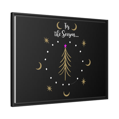 Tis the Season Gold tree Canvas
