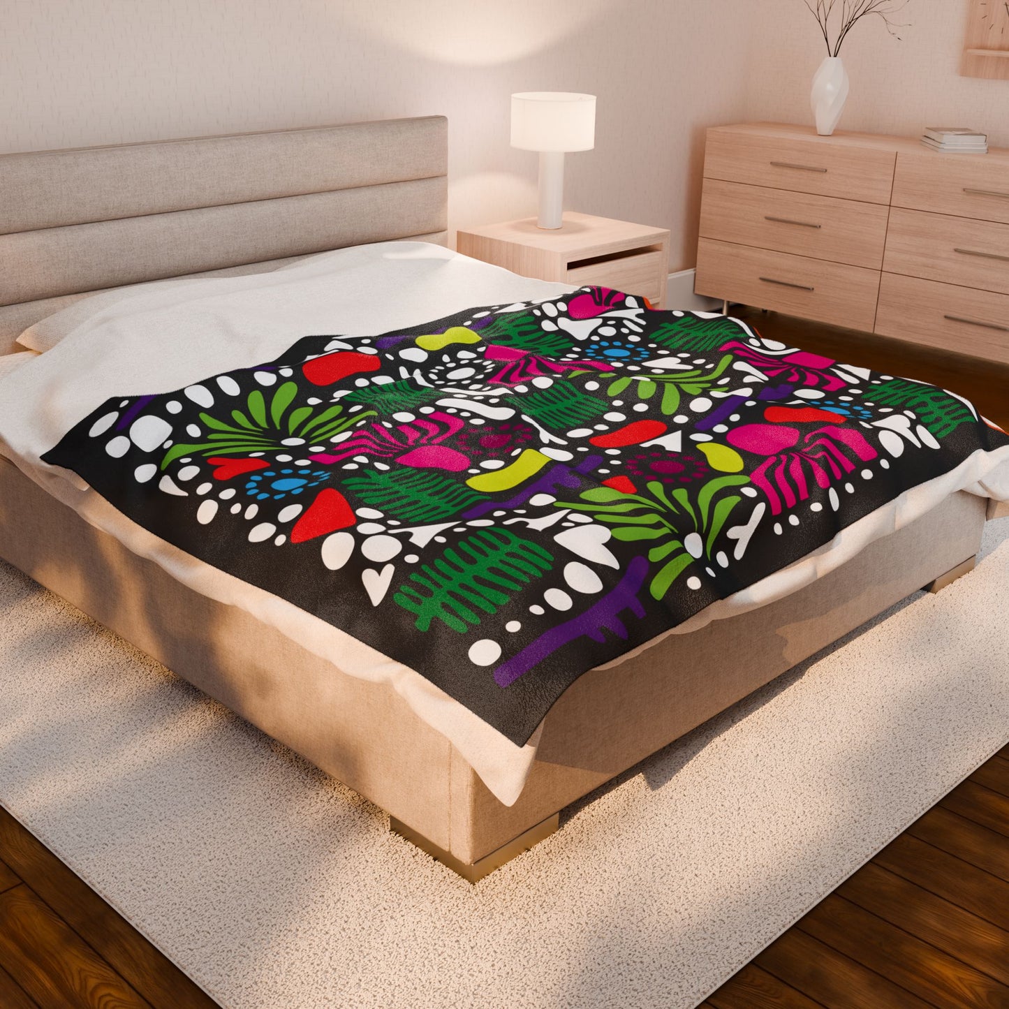 Flora Vibe Velveteen Plush Blanket