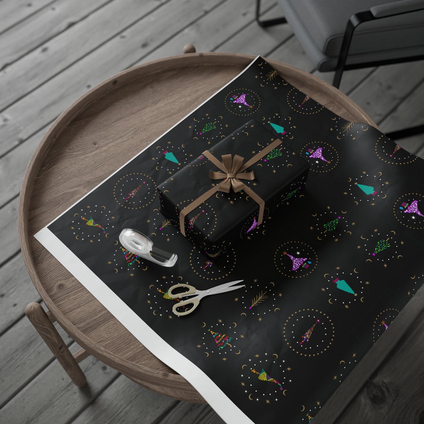 Circle trees Holiday Trees Wrapping Papers