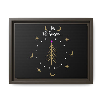 Tis the Season Gold tree Canvas
