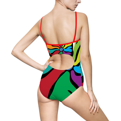 Hippie Flower Women's One-piece Swimsuit