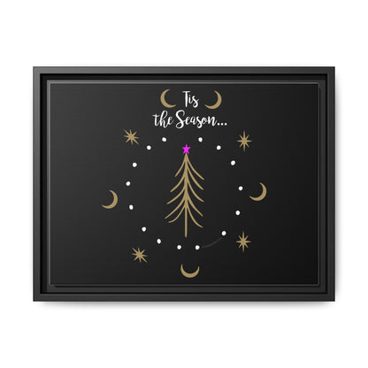 Tis the Season Gold tree Canvas