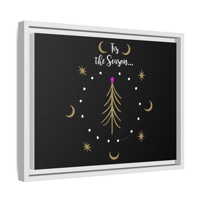 Tis the Season Gold tree Canvas